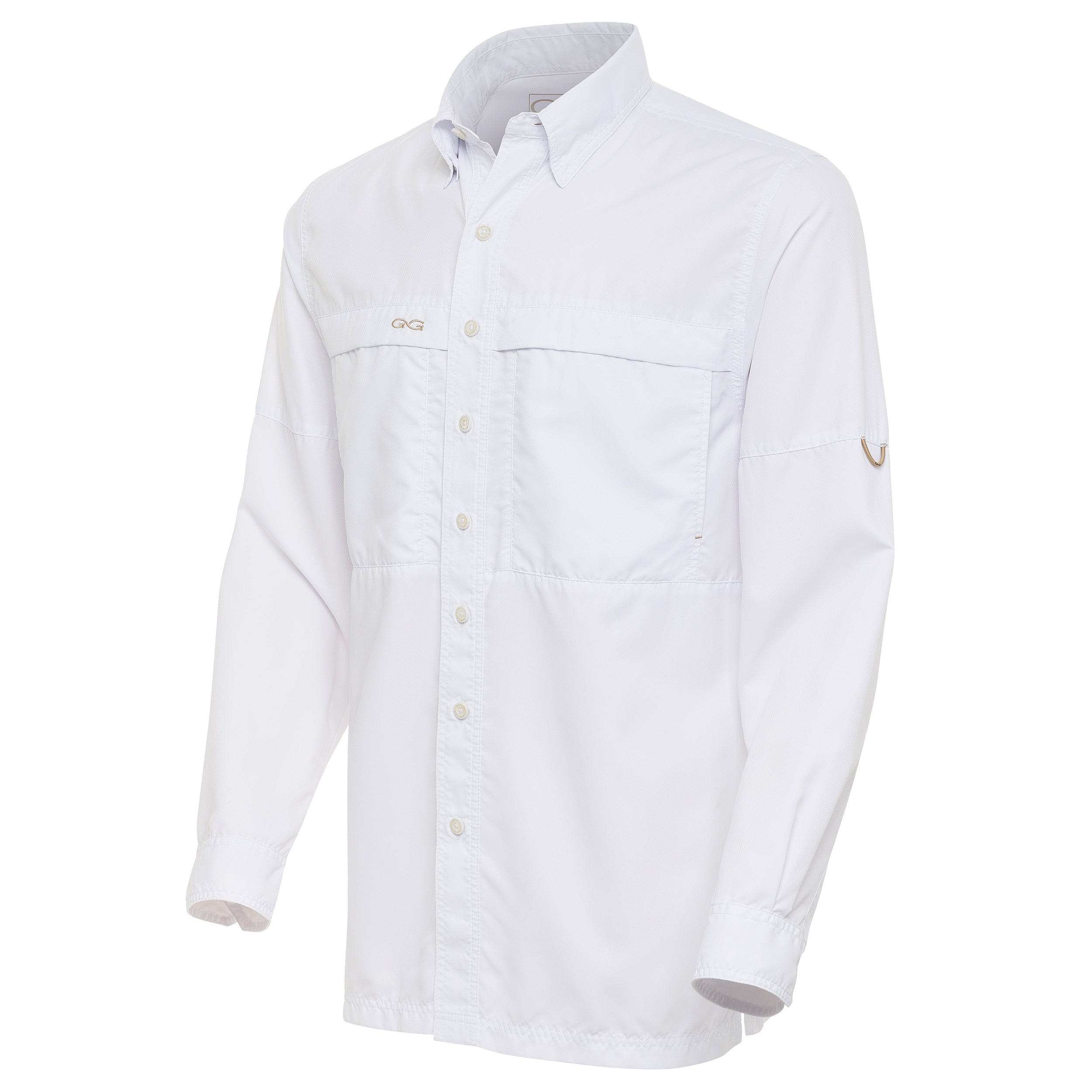 GameGuard Men's White Microfiber Shirt | Long Sleeve